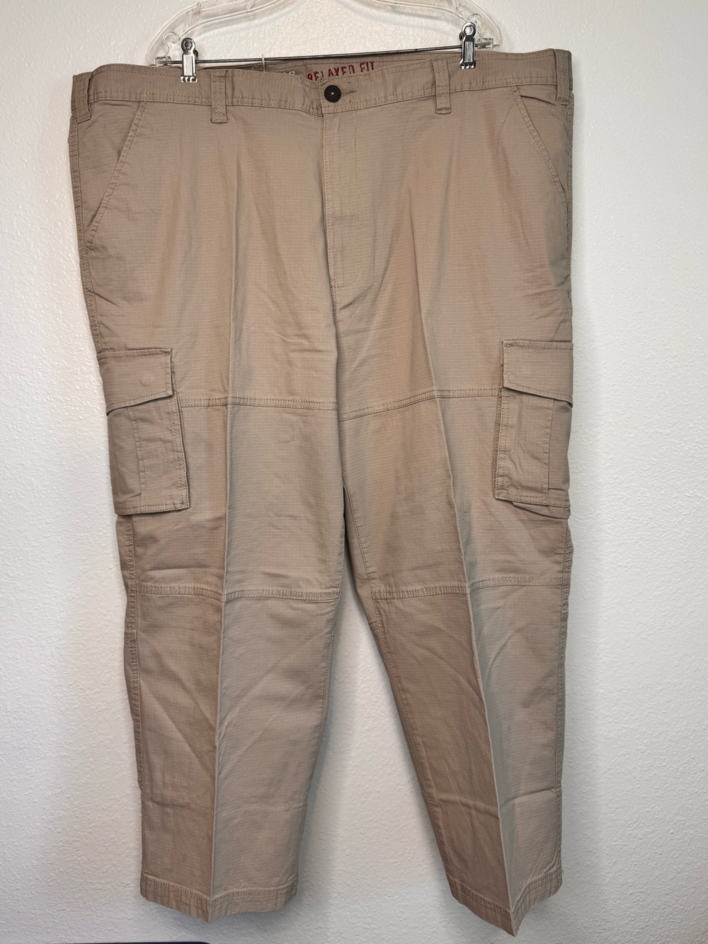 NWOT NEW True Nation Tan Men's Cargo Pants Cotton size 46x30